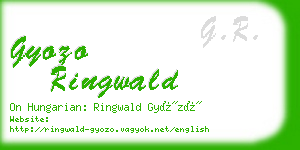 gyozo ringwald business card
